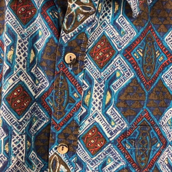 Vintage Blue Panama Jacks Hawaiian Shirt Sz M - Picture 3 of 6